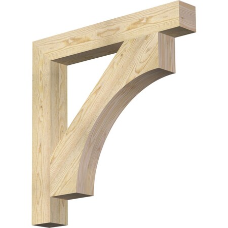 Ekena Millwork Westlake Block Rough Sawn Bracket, Douglas Fir, 4"W x 30"D x 30"H BKT04X30X30WTL05RDF